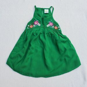 Crazy 8 green floral boho dress Size 12-18 Months
